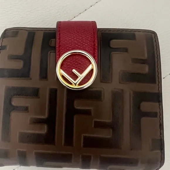Fendi Brown and Red Wallet - Picture 3 of 6